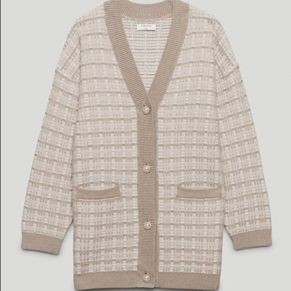 Aritzia Babaton Lacer Cardigan (Heather Oat - XL)